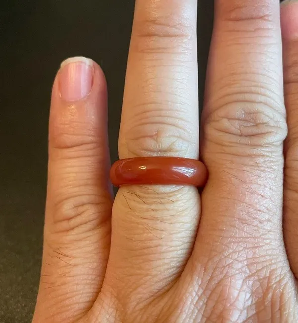 Red agate ring size 7 - Image 8