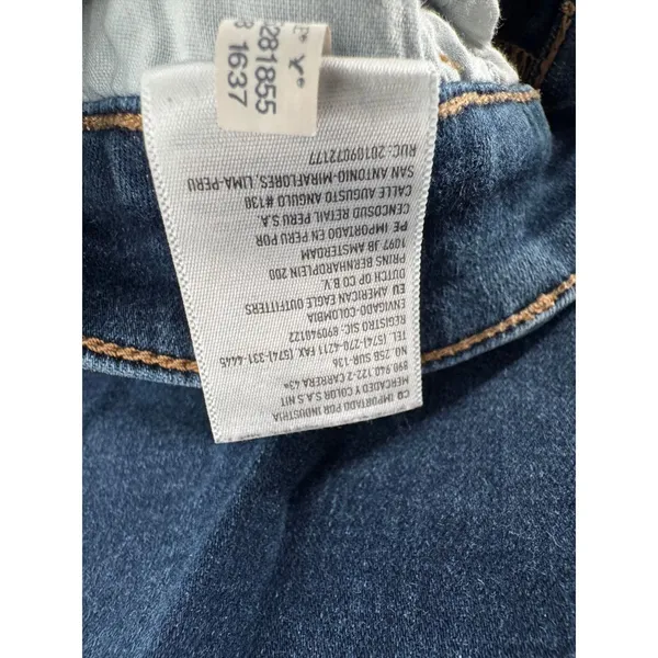 American Eagle Skinny Jeans Size 0 Super Stretch High Rise Dark Wash 25” inseam - Image 6