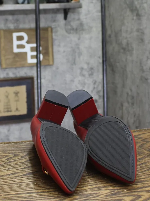Tommy Hilfiger Nanya Block Heel Pumps TWNANYA Red 8.5M - Image 5