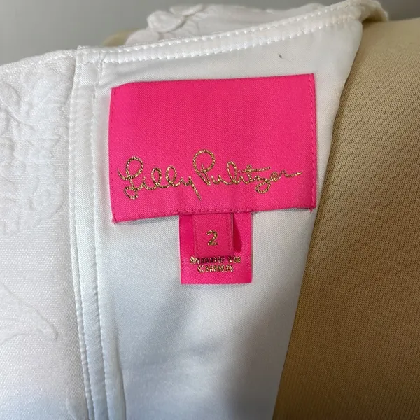 Lilly Pulitzer Mila Stretch Shift in Resort White Turtle Pucker Jacquard - Image 9