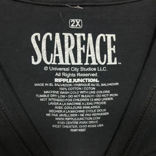 Scarface Tony Montana Movie Tshirt Size 2X - Image 4
