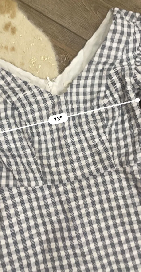 Urban Outfitters Gingham Half Puff Sleeve Dress - Image 4