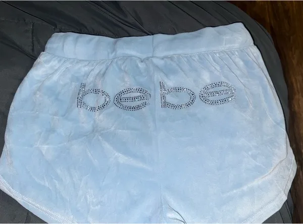 Bebe Shorts Rhinestone Logo Booty - Image 3