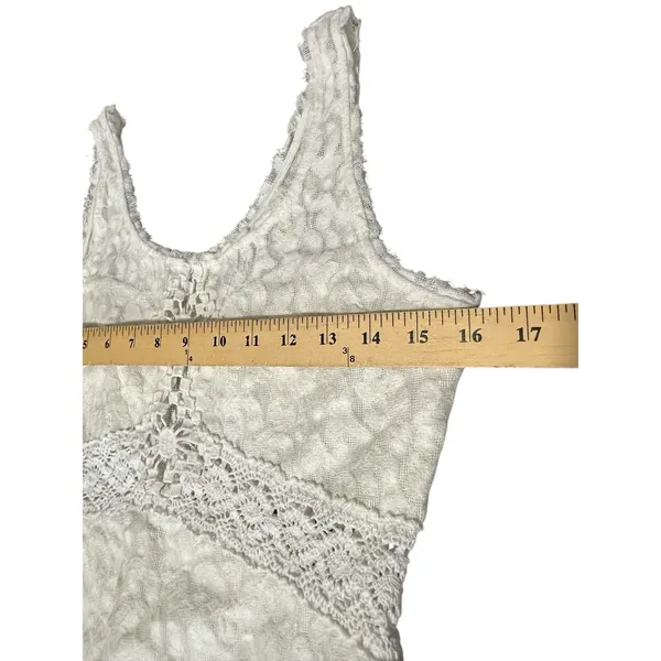Free People Revolve Ivory Daisy Chain Medium Lace‎ Crochet Mini Dress #OP2-1 - Image 7
