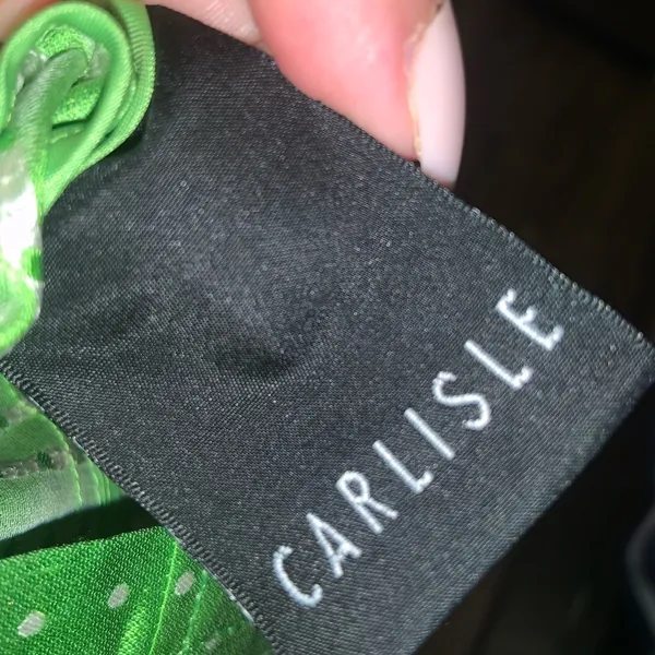 Rare silk Carlisle green zip jacket $200 6 beautiful designer spring evening - Image 5