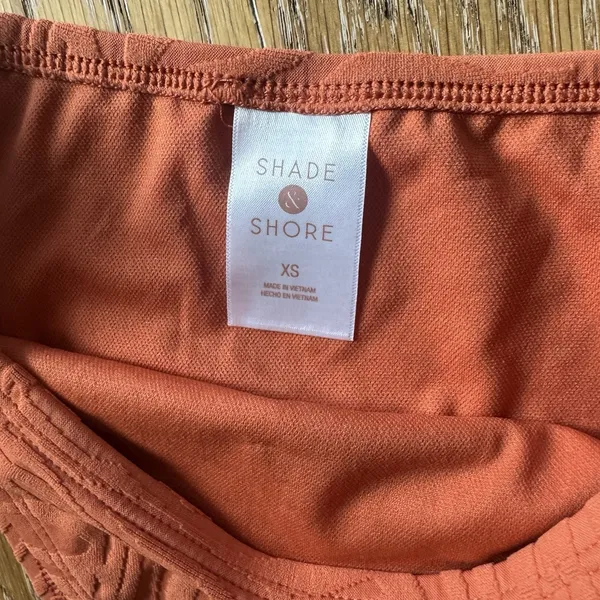 Shade And Shore Bikini Orange, XS Bottoms 34B Top Padded And Underwire - Image 3