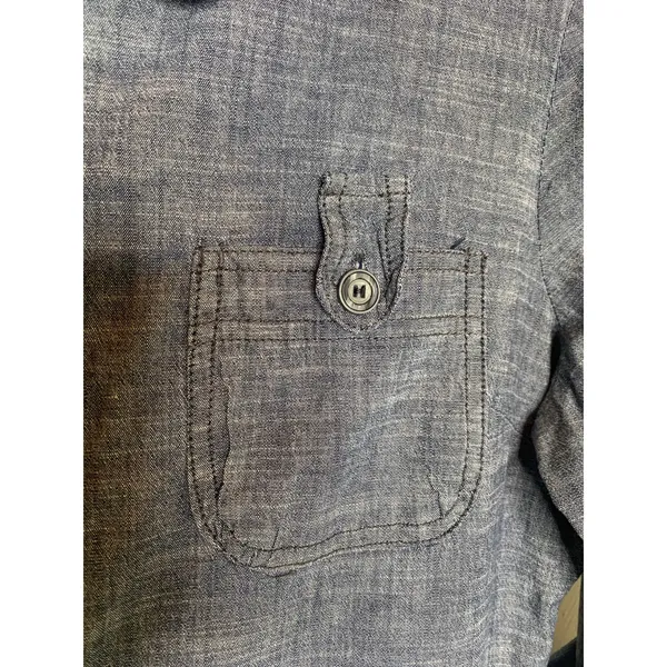 fei Chambray Denim Shirt Long Tunic Sz Large Preppy Casual Western - Image 8