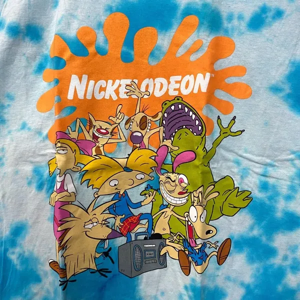 Nickelodeon Best Of Blue/white tie dye Tshirt size 1XL - Image 2