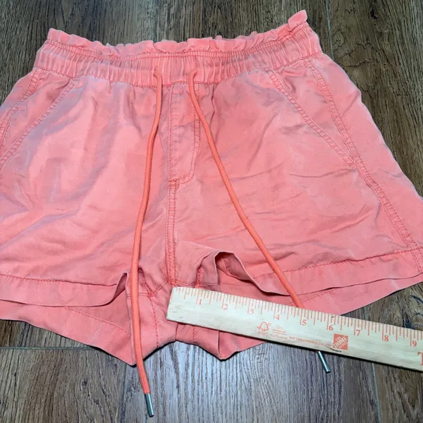 Loft Coral‎ Pink Paperbag Waist Drawstring Shorts Womens Small Resort Casual - Image 2