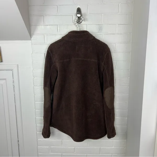NWT Thread & Supply Brown Sherpa Pullover Jacket Size S - Image 12