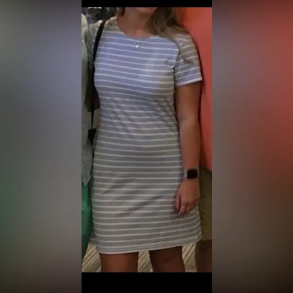 STS sail to sable blue and white striped dress - Image 2