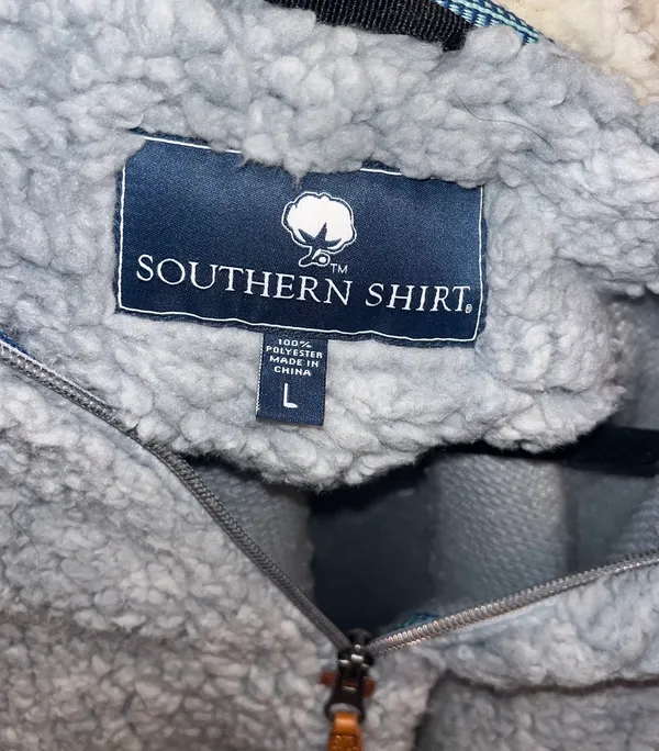 Southern Shirt Company Sherpa Quarter ZIP Pullover Jacket - Image 3