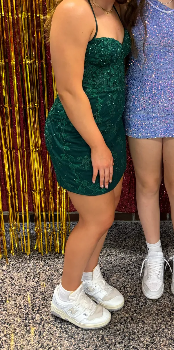 Green Homecoming Dress Size 12 - Image 2