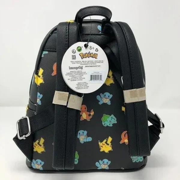 Loungefly Pokémon Starters Mini Backpack Pikachu Charmander Bulbasaur Bag - Image 5
