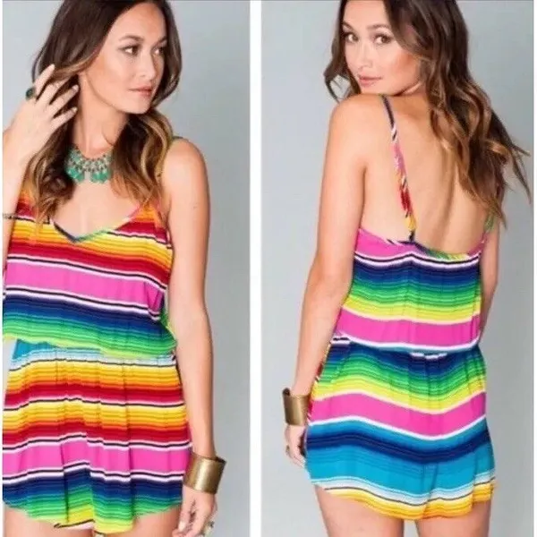 Show Me Your MuMu‎ serape party romper Sz X Small - Image 2