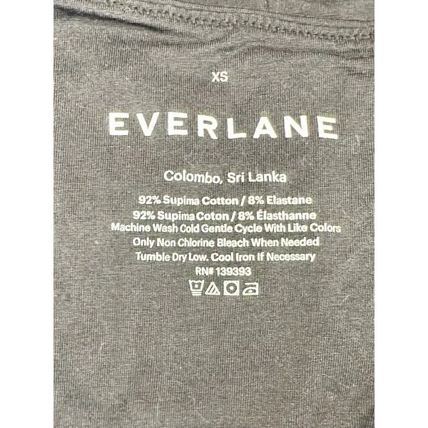 Everlane Bodysuit Top Womens Size XS Black Long Sleeve V Neck Supima Cotton EUC! - Image 4