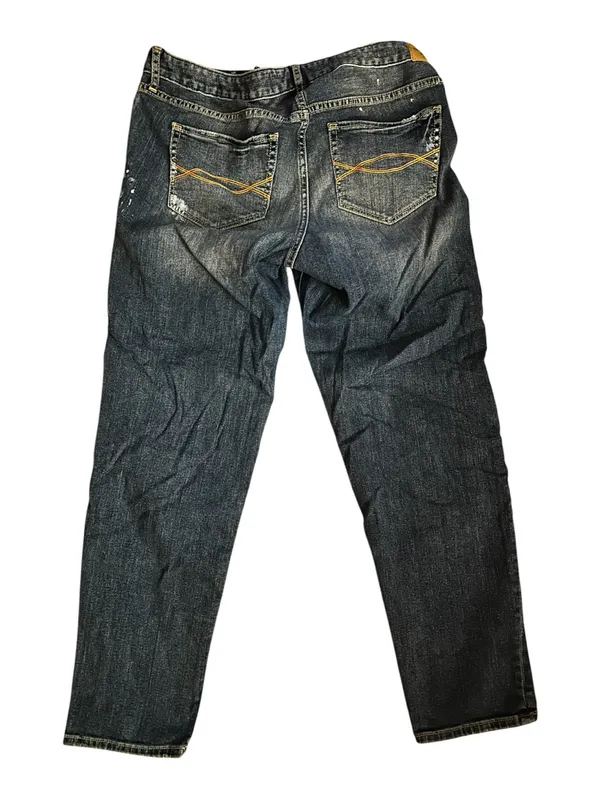Abercrombie & Fitch Paint Splatter Boyfriend Jeans Medium Wash Distressed Y2K - Image 3