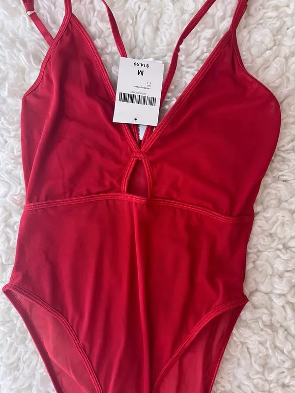 Red Bodysuit Forever 21 Forever - Image 2