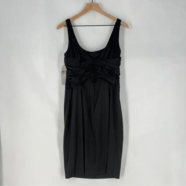 London Times Elegant Black Stretch Satin Sleeveless Sheath Dress NWT Size‎ 10 - Image 9