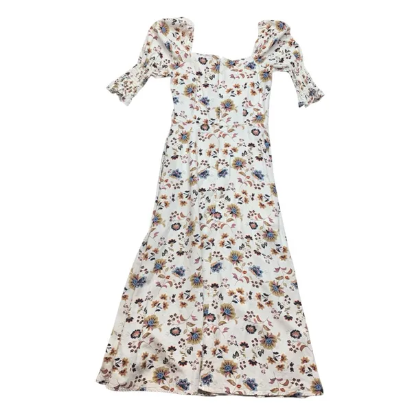 Audrey Parks x Francescas size small floral ivory midi dress cottage romantic bo - Image 2