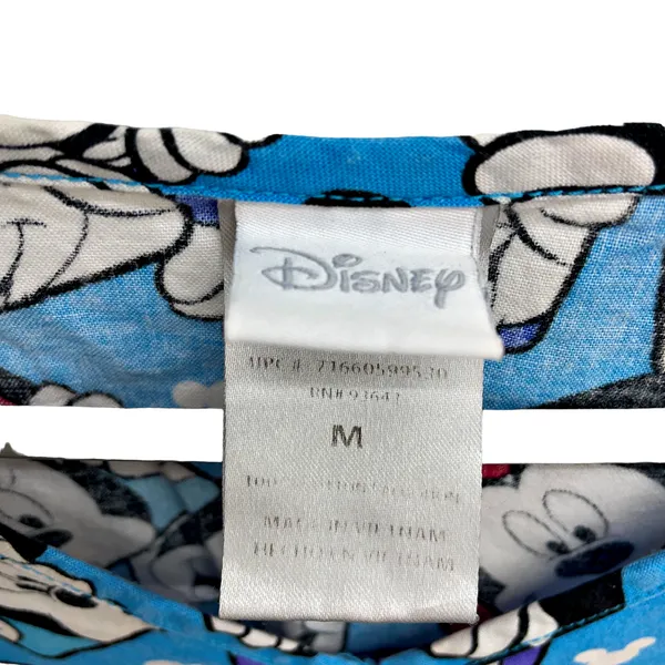 Disney Minnie Mouse Snapshots Blue Scrub Top MED Character Peds - Image 4