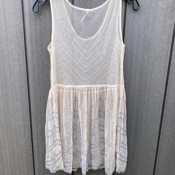 Free People Beaded Sheer Dress AS‎ IS - Image 5