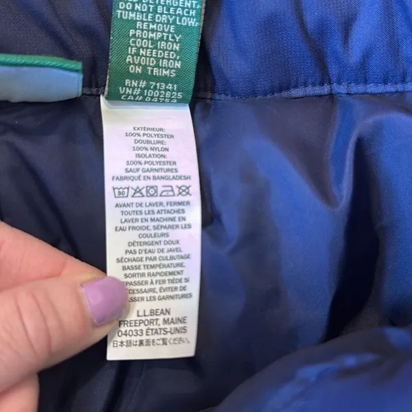 L.L. Bean navy insulated snowpants size small Blue - Image 7