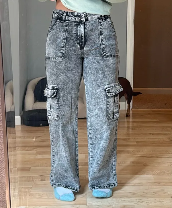 Black Faded Disclosure Jeans Size 28 - Image 4