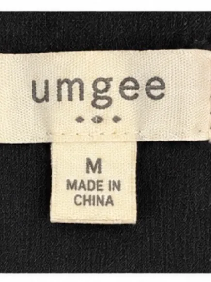 Umgee Black Ruffle Sleeve Tiered Cotton Mini Dress Size 10 Raw Hem - Image 5