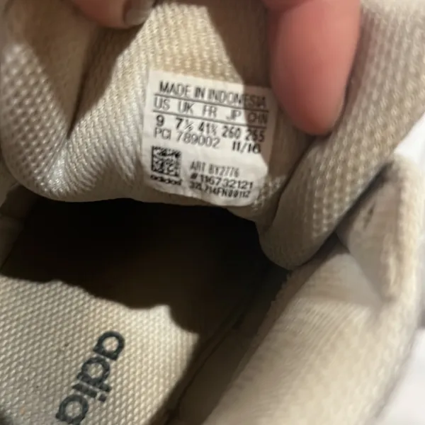 Adidas white and black high top sneakers - Image 6