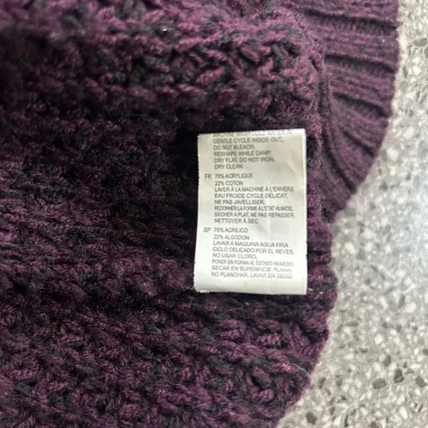 RD Style Open-Front Chunky Knit Cardigan - Plum - Image 4
