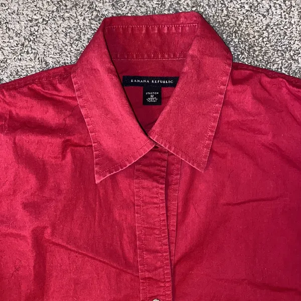 Banana Republic Button Down Burgundy Top - Image 2