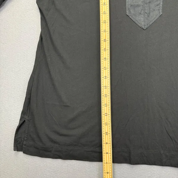 Lauren Ralph Lauren Womens 2X Black Cotton Split Neck 3/4 Sleeve Tunic Top‎ - Image 4