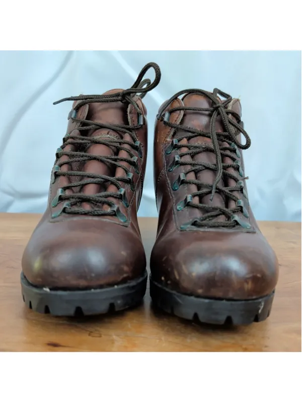 Vintage Leather Italian Made Mountaineering Style Boots - Image 8