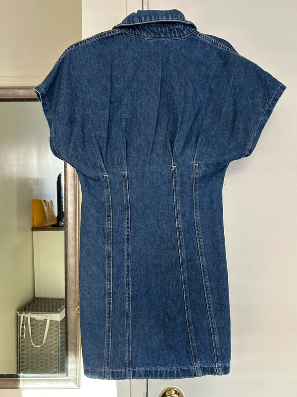 ZARA Denim Mini Dress - Image 6