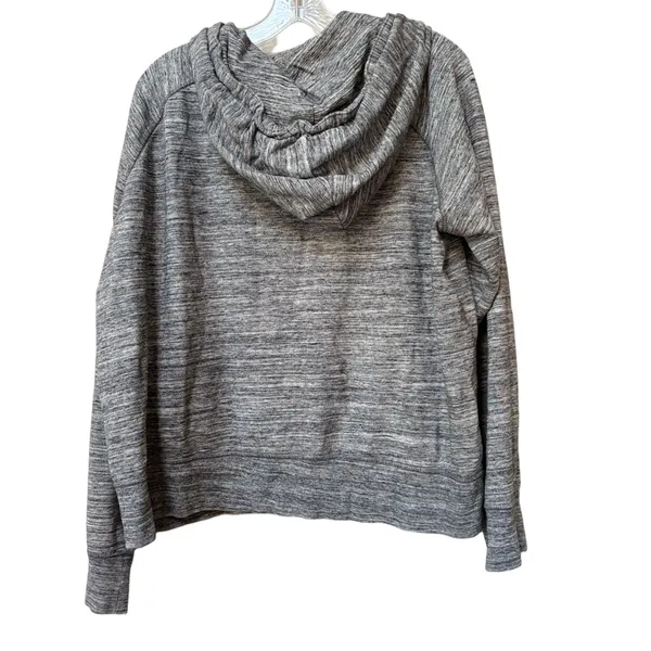 GAP XXL Gray Logo Zip Hoodie Oversized Y2K 90s Full Zip Sweatshirt - Image 2