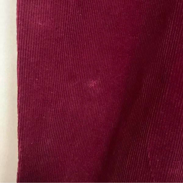 Corduroy Pants Burgundy Dark Red‎ Straight Leg Women High Waisted Rise Pockets - Image 6