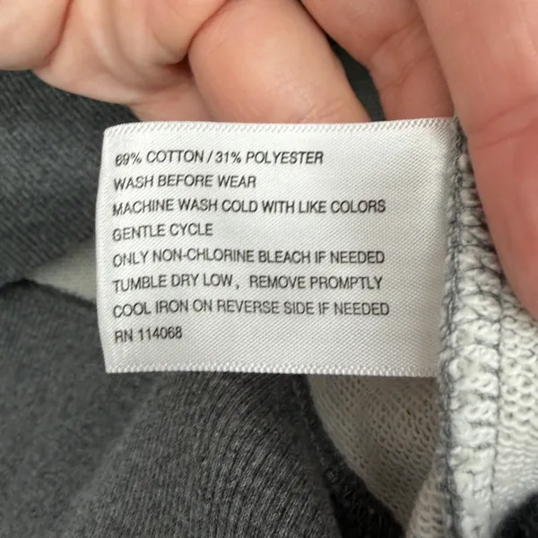 Evereve Womens Gray Raw Edge Exposed Seam Pocket Sweatshirt Size Large L‎ - Image 5