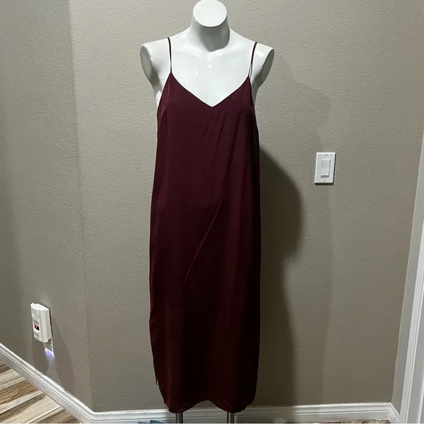 Madewell burgundy spaghetti strap dress - Image 2