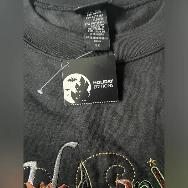 Holiday Editions Women’s Plus Size 3X Halloween Pullover Sweatshirt - Image 5