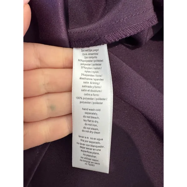 Alex Evenings Gown Formal Dress‎ Women 16 Purple Sequin Lace Satin Elegant - Image 9