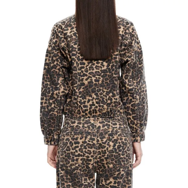 Lioness‎ Carmela Leopard Print Denim Jacket Size XS - Image 6