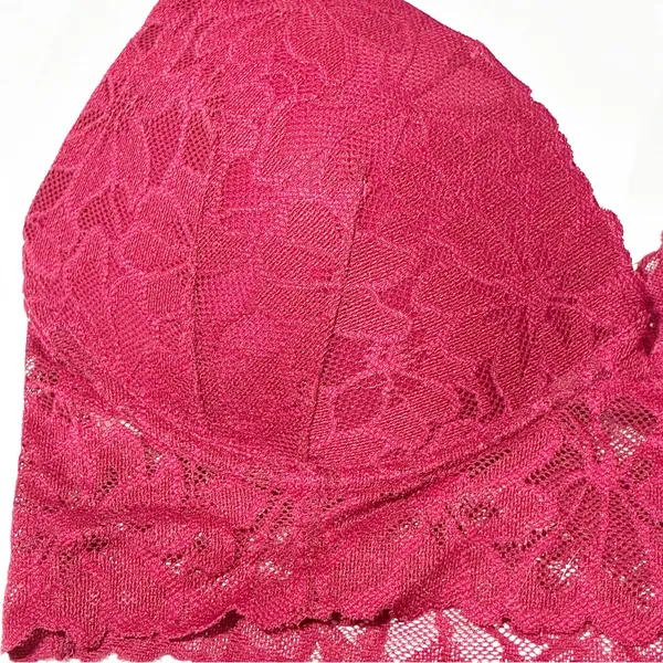 Victorias‎ Secret Pink Red Lace Racerback Push Up Bra Size Medium NEW - Image 2