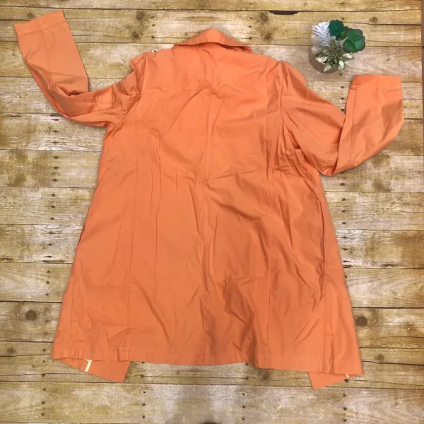 Gap VINTAGE 90’s Peach Rain Coat Long Jacket TRENCH - Image 8