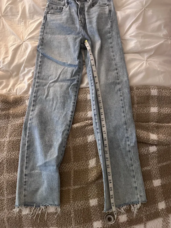 Buckle hidden straight leg jeans - Image 10