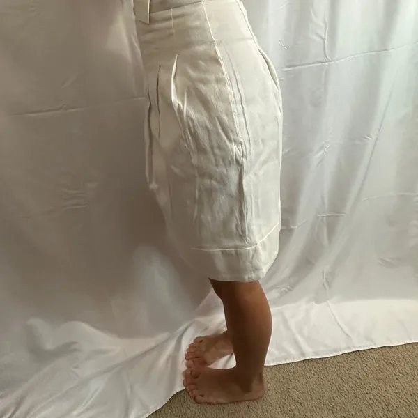 French Connection Ultra High Rise Bow Midi Skirt - White - 0 - Image 5