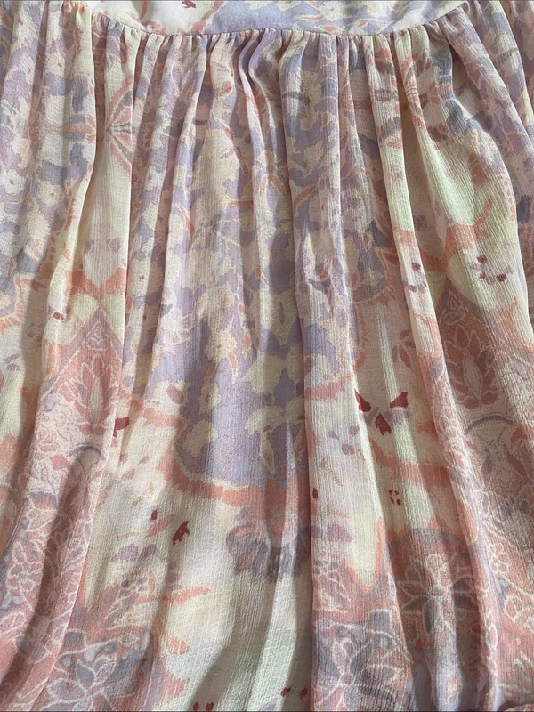 Free People Wear It Out Pink Tiered Ruffle Maxi Dress Size 4 - Image 12