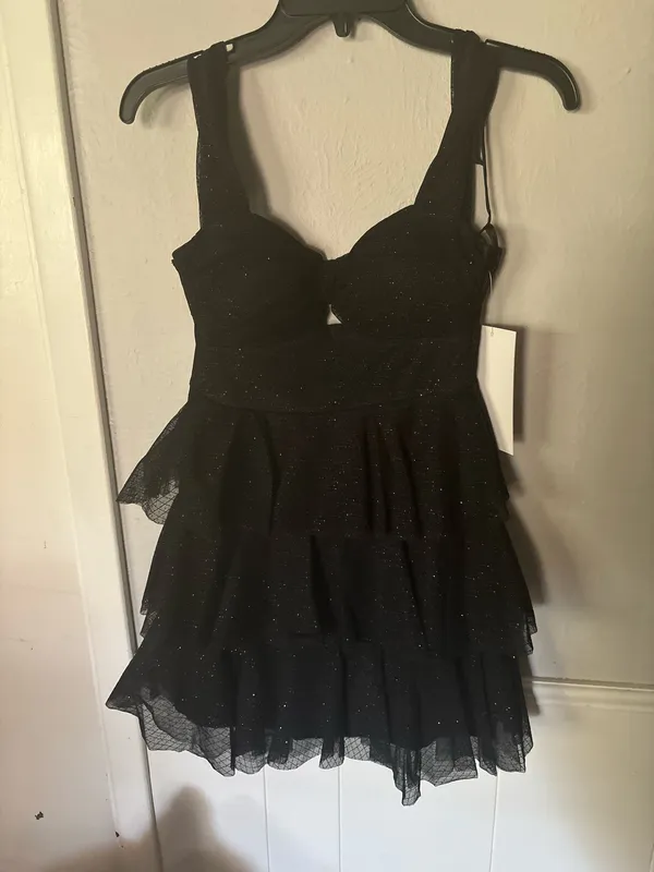 Black Sparkle Hoco Dress Size XS - Image 2