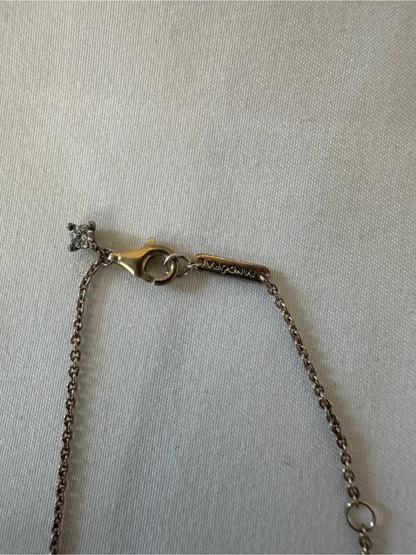 Pandora Silver Necklace with Red Heart Pendant - Image 3