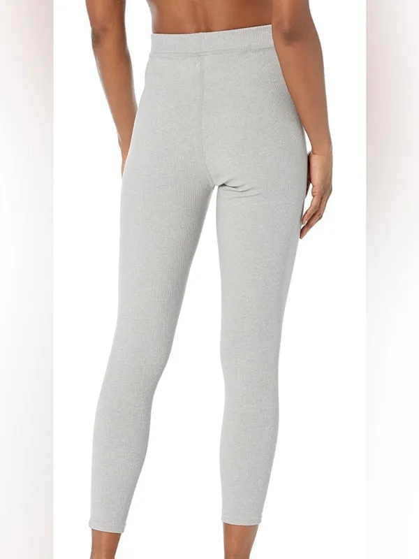 alo yoga ribbed hw 7/8 blissful legging gray ankle XS - Image 3